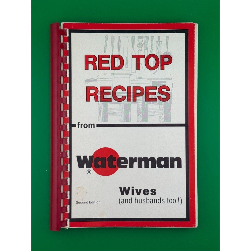 Red Top Recipes Waterman Wives Cookbook 2nd Edition Spiral Bound Vintage